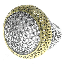 Mi Amore Sized-Ring Silver-Tone/Gold-Tone Size 7.00