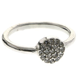 Mi Amore Crystal Sized-Ring Silver-Tone Size 7.00