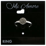 Mi Amore Crystal Sized-Ring Silver-Tone Size 7.00