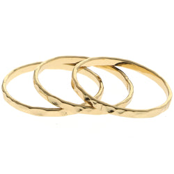 Mi Amore Stackable  Multiple-Ring-Set Gold-Tone Size 7.00