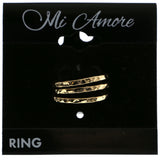 Mi Amore Stackable  Multiple-Ring-Set Gold-Tone Size 8.00