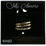 Mi Amore Stackable  Multiple-Ring-Set Gold-Tone Size 9.00