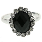 Mi Amore Crystal Sized-Ring Silver-Tone Size 7.00