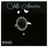 Mi Amore Crystal Sized-Ring Silver-Tone Size 7.00