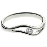 Mi Amore Cubic-Zirconia Sized-Ring Silver-Tone Size 9.00