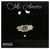 Mi Amore Cubic-Zirconia Sized-Ring Gold-Tone Size 9.00