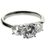 Mi Amore Cubic-Zirconia Sized-Ring Silver-Tone Size 9.00