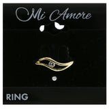 Mi Amore Cubic-Zirconia Sized-Ring Gold-Tone Size 8.00