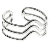 Mi Amore Triple Band Sized-Ring Silver-Tone Size 9.00
