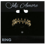Mi Amore Crystal Sized-Ring Gold-Tone/Yellow Size 8.00