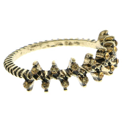 Mi Amore Crystal Sized-Ring Gold-Tone/Yellow Size 9.00