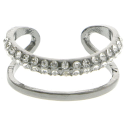 Mi Amore Crystal Sized-Ring Dark-Silver Size 7.00