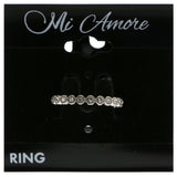 Mi Amore Crystal Sized-Ring Silver-Tone Size 8.00