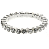 Mi Amore Crystal Sized-Ring Silver-Tone Size 9.00