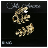 Mi Amore Branch Sized-Ring Gold-Tone Size 7.00