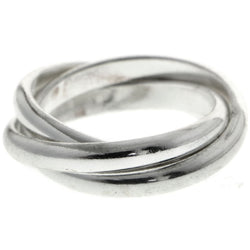 Mi Amore Connected Twist Sized-Ring Silver-Tone Size 7.00