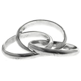 Mi Amore Connected Twist Sized-Ring Silver-Tone Size 7.00