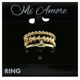 Mi Amore Stackable Triangle Shape Design Multiple-Ring-Set Gold-Tone Size 7.00