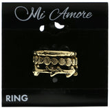 Mi Amore Stackable Branch Multiple-Ring-Set Gold-Tone Size 8.00