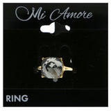 Mi Amore Sized-Ring Gold-Tone/Gray Size 7.00