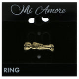 Mi Amore Feather Sized-Ring Gold-Tone Size 8.00