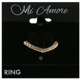 Mi Amore Crystal Sized-Ring Gold-Tone Size 9.00