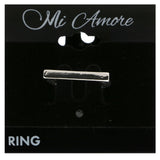 Mi Amore Sized-Ring Silver-Tone Size 7.00