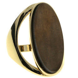 Mi Amore Wood Accent Sized-Ring Gold-Tone Size 8.00