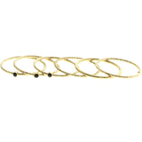Mi Amore Stackable Faceted Multiple-Ring-Set Gold-Tone & Black Size 8.00