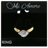 Mi Amore Cubic-Zirconia Sized-Ring Gold-Tone Size 8.00