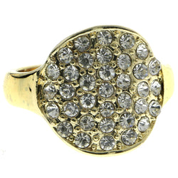 Mi Amore Crystal Sized-Ring Gold-Tone Size 7.00