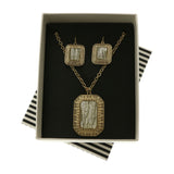 MIXIT Gift Boxed Necklace-Earring-Set Gold-Tone/Silver-Tone