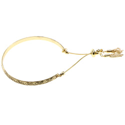Mi Amore Adjustable Antiqued Fashion-Bracelet Gold-Tone
