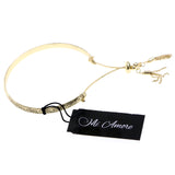 Mi Amore Adjustable Antiqued Fashion-Bracelet Gold-Tone