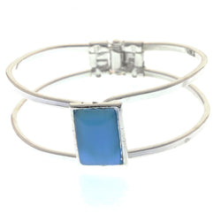 Mi Amore Hinged Fashion-Bracelet Silver-Tone/Blue