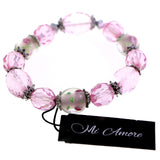 Mi Amore Flower Stretch-Bracelet Pink/White