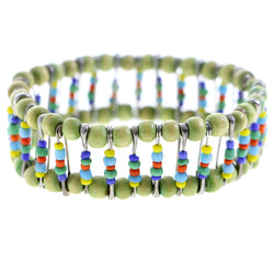 Mi Amore Stretch-Bracelet Green/Multicolor