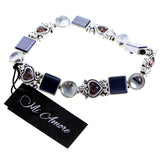 Mi Amore Magnetic Heart Fashion-Bracelet Silver-Tone & Gray