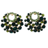 Mi Amore Stud-Earrings Green/Gold-Tone