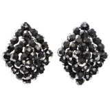 Mi Amore Stud-Earrings Black/Silver-Tone