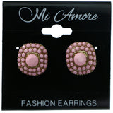 Mi Amore Stud-Earrings Pink/Gold-Tone