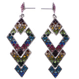 Mi Amore Drop-Dangle-Earrings Multicolor/Silver-Tone