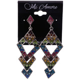 Mi Amore Drop-Dangle-Earrings Multicolor/Silver-Tone