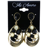 Mi Amore Drop-Dangle-Earrings Gold-Tone/Black