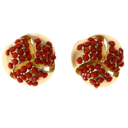 Mi Amore Stud-Earrings Red/Gold-Tone