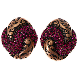 Mi Amore Stud-Earrings Bronze-Tone/Pink