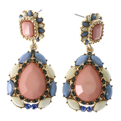 Mi Amore Drop-Dangle-Earrings Pink/Blue