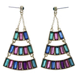 Mi Amore Drop-Dangle-Earrings Multicolor/Gold-Tone