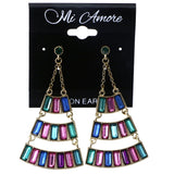 Mi Amore Drop-Dangle-Earrings Multicolor/Gold-Tone