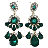 Mi Amore Drop-Dangle-Earrings Green/Gold-Tone